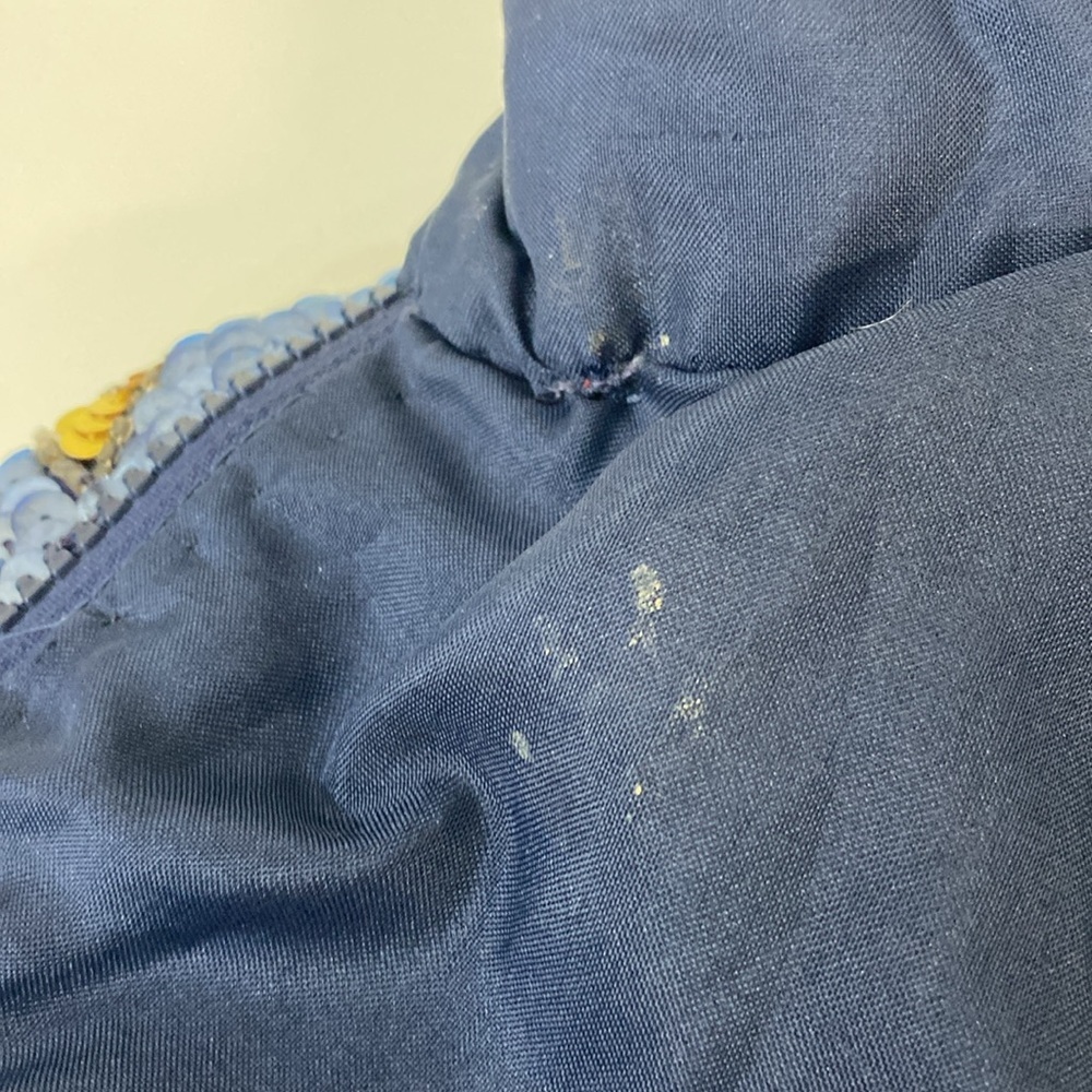 Vintage MODI Pure Silk USA Themed Jacket Pockets Large - Picture 11 of 13